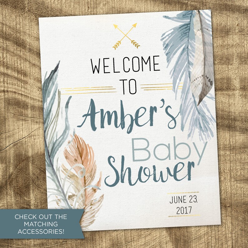 Bohemian Baby Shower Invitation Boho Baby Boy Shower Invite Etsy