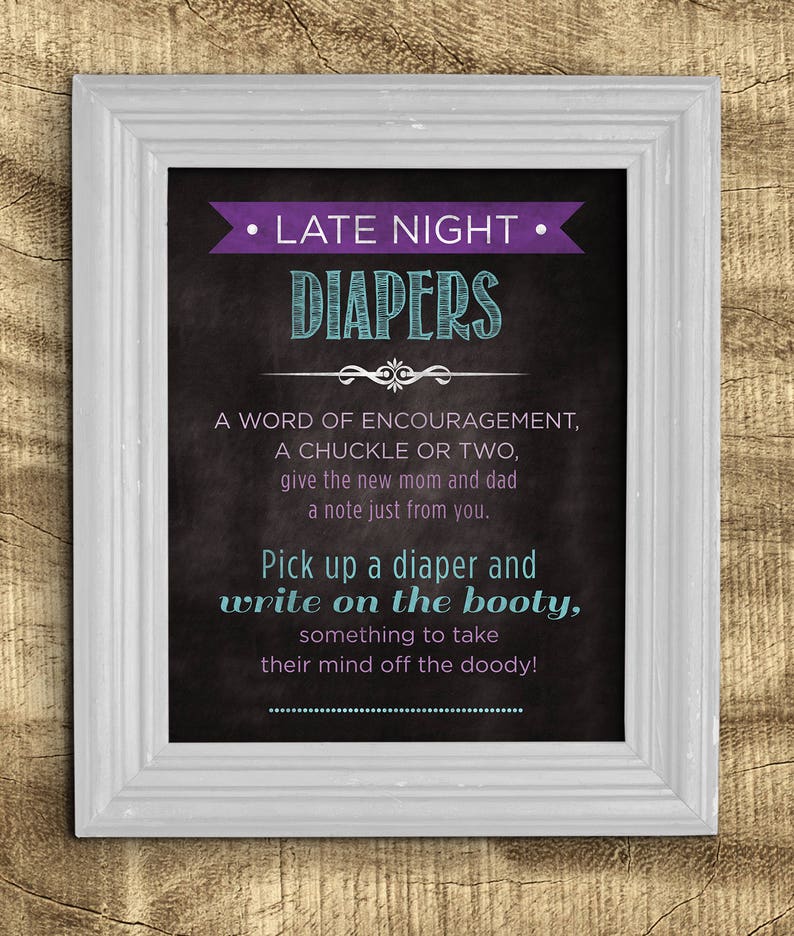 Diaper Decorating Sign Baby Shower Signs Co-ed Shower | Etsy