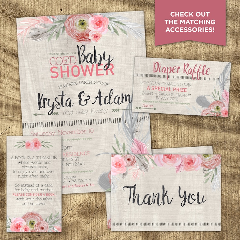 Make a headband for baby Baby Girl Shower Activity Rustic Shower Baby Shower Headband Station Sign Baby Shower Signs Bohemian Shower