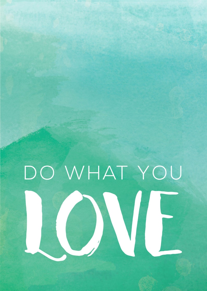 Inspirational Wall Art Do what you love Love what you do Etsy