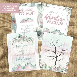 Mountain Baby Shower Invitation, Baby Girl, Baby Shower Invite ...