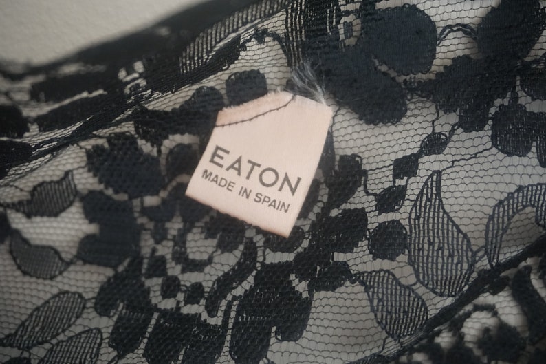 Black lace shawl or veil from Eatons made in Spain
