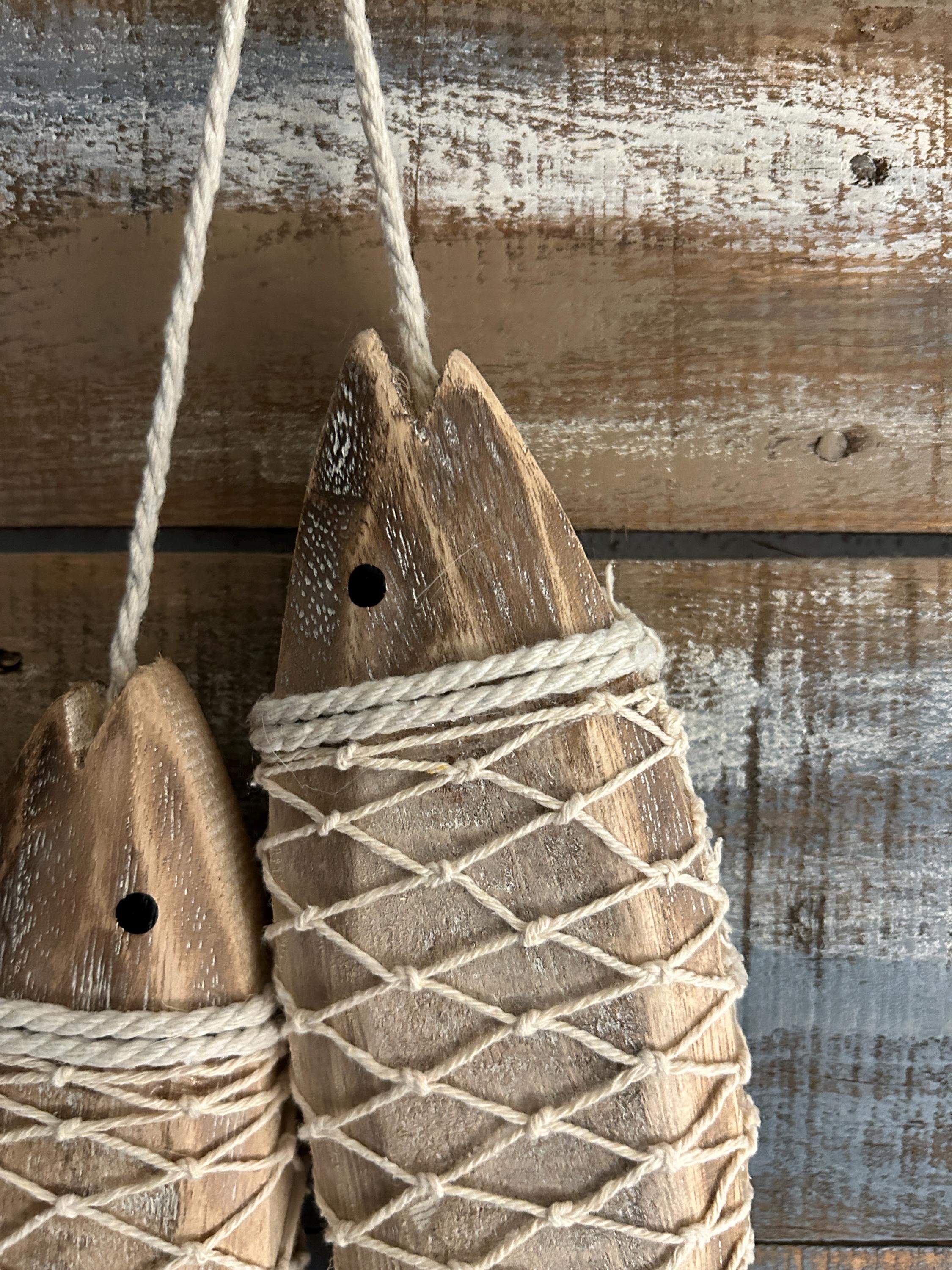 Rustic Wooden Fish Wall Hanging: Nautical Beach Decor, Set of 2 - Etsy
