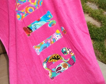 personalized baby beach towel