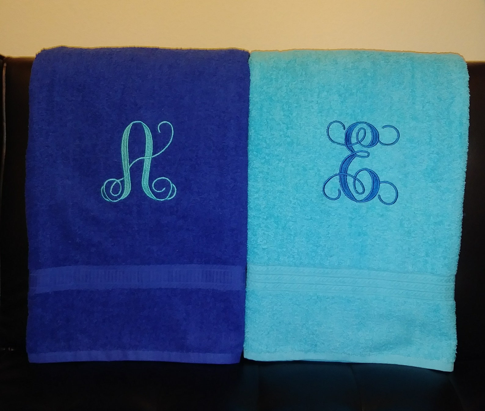 Monogrammed Beach Towels 13 COLORS AVAILABLE Personalized Etsy Singapore