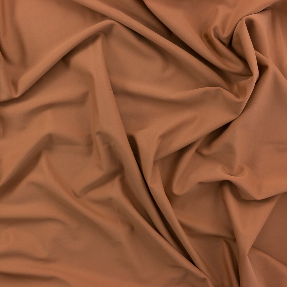 Toasted Nut SPF 50 Solid Nylon Spandex Matte Swim Fabric