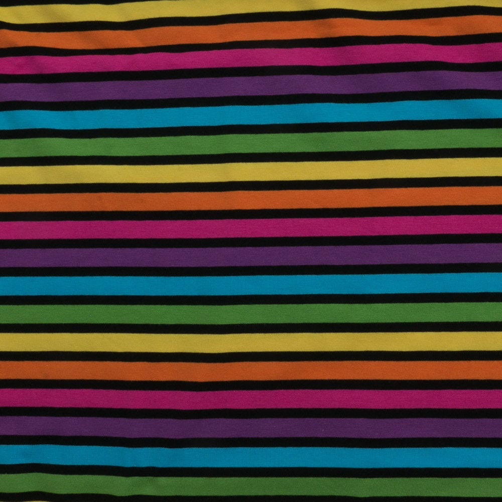 rainbow stripe jersey fabric
