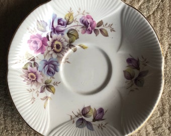 Royal Albert Bone China Saucer Purple Flowers