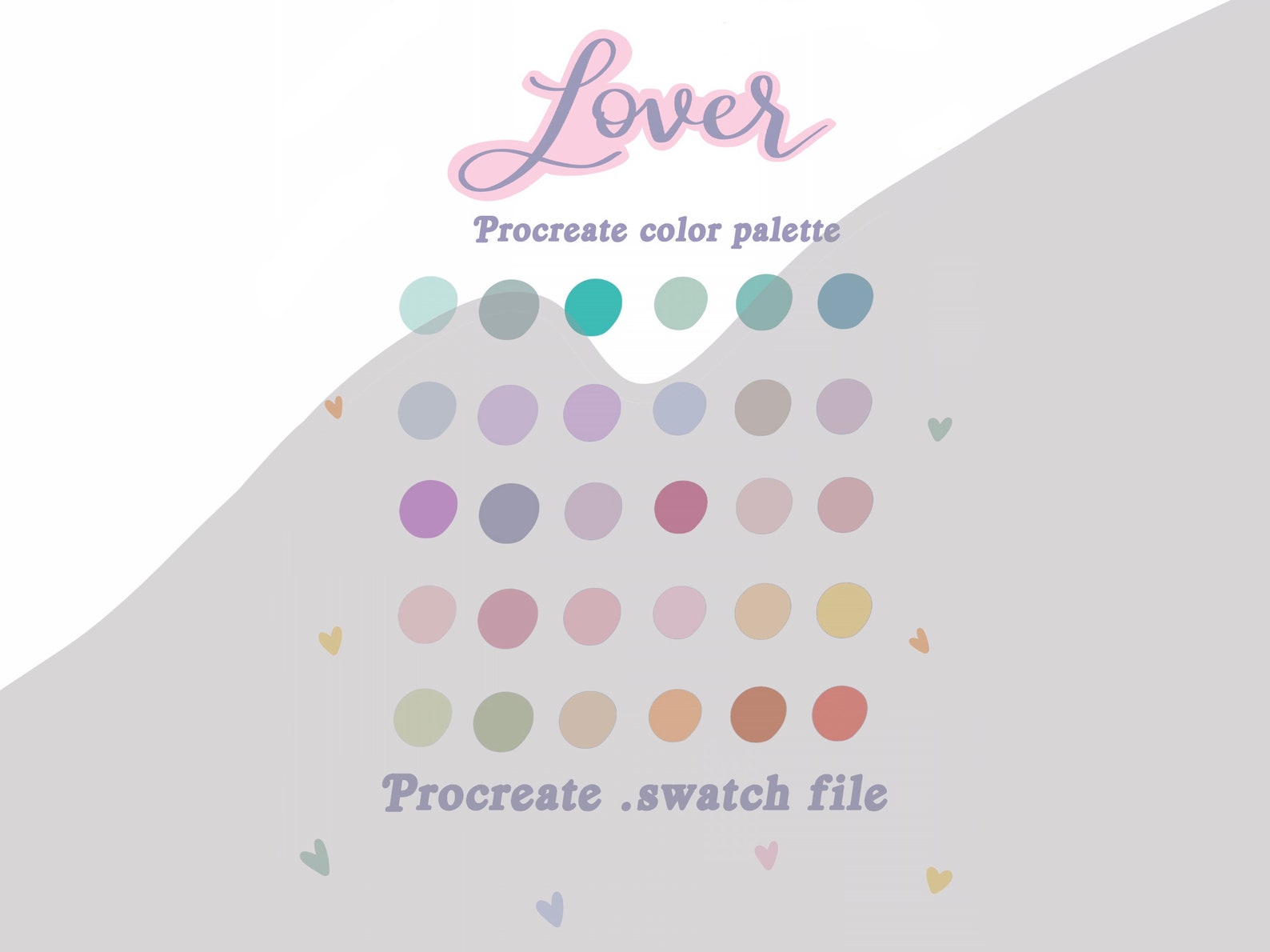 Lover Procreate palette Taylor swift lover procreate color Etsy