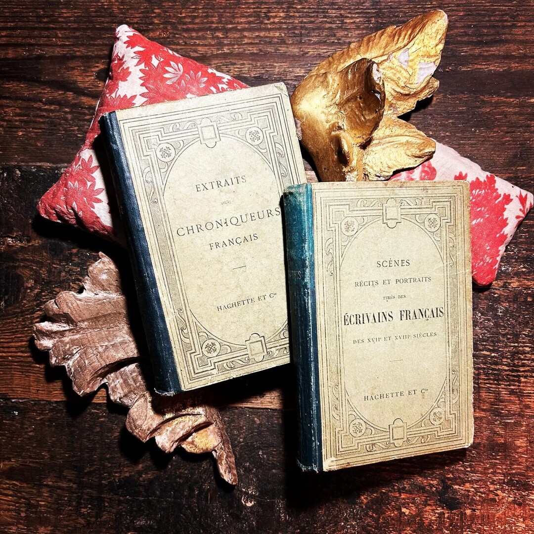 A Pair of 18th Century French Antique Books Etsy