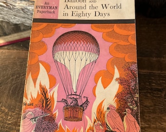 Around the world in eighty days jules Verne five weeks in balloon book