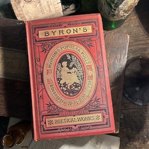 Bryon a illustré des oeuvres poétiques éditées par w m Rossetti vers 1890 livre ancien