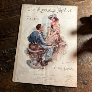 Le marché du mariage partition musicale antique - cadeau de mariage