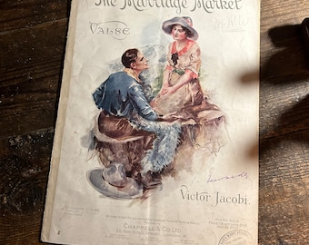 The marriage market antique musical score - wedding present