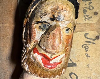 antique Guignol puppet head