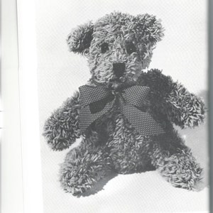 adorable fuzzy teddy bear, simple that works up quickly