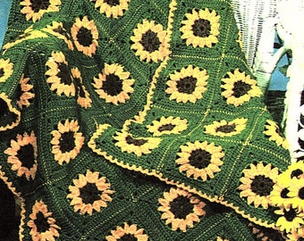 this gorgeous sunflower afghan will bring spring right into your living room