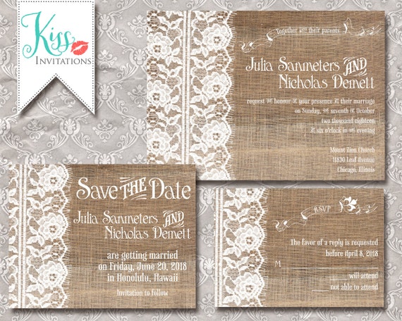 Diy Country Chic Wedding Invitations 4