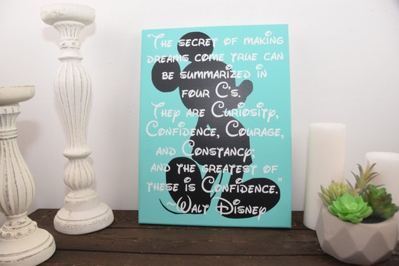 Walt Disney Quote Mickey Mouse Sign Inspirational Sign Disney Quote Sign