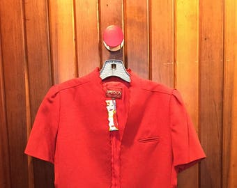 1980S // SCALLOPED SASSON // Vintage Sasson Size 6/7 Retro Blazer