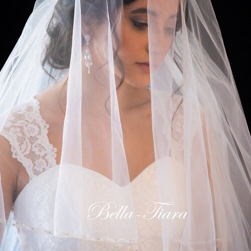 Cathedral wedding shops veil, crystal cathedral veil, chapel wedding veil, royal wedding veil, bridal veil, cathedral veil with blusher