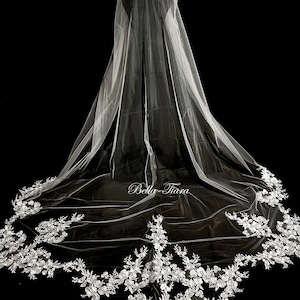 Wedding Veil Royal Length Veil Wedding Lace Veil Royal Lace Veil