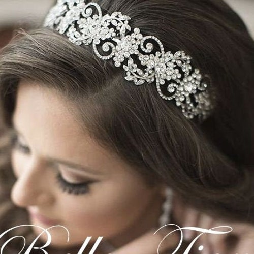 Swarovski crystal headband, crystal wedding headband, crystal bridal headband, wedding headpiece, bridal headpiece, wide wedding shops headband