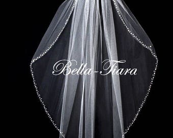 Wedding Veil With Crystals Etsy