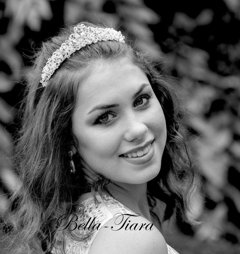 Crystal Wedding Tiara Crystal Wedding Headpiece Bridal Etsy