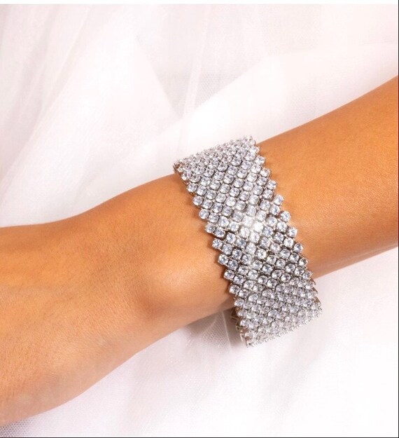 Silver Crystal Bracelet Swarovski Crystal Bracelet Crystal