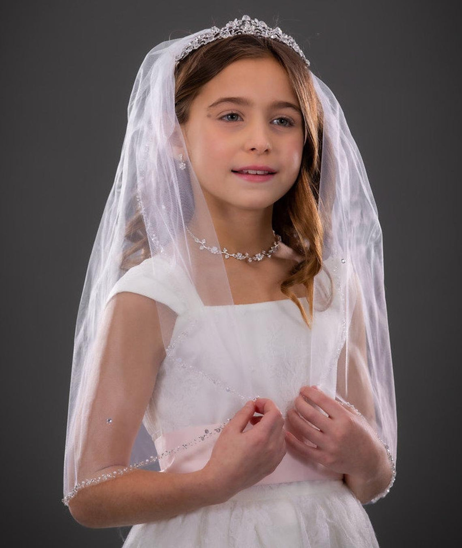 Pearl Crystal Communion Veil Communion Veil Communion Veil Etsy