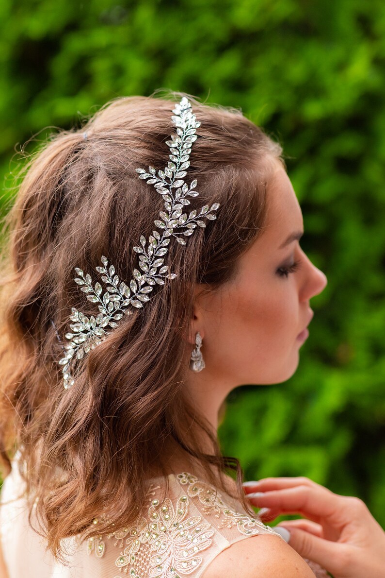 Crystal Bridal Hair Vine Crystal Wedding Hair Vine Swarovski Etsy
