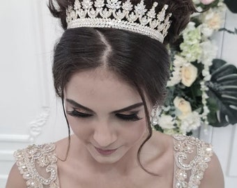 Tiara de boda tiara nupcial tiara de boda de tiara - Etsy España