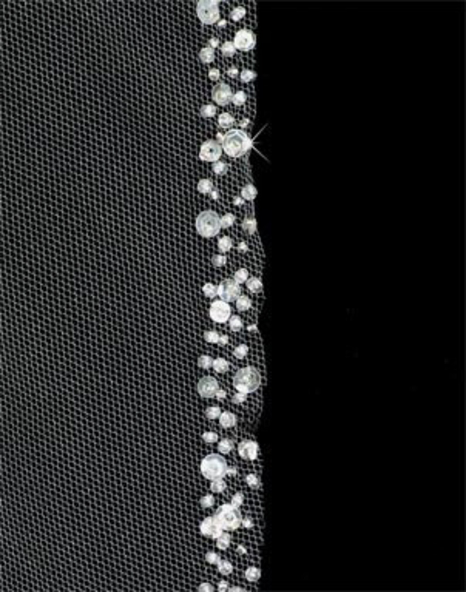 Crystal beaded edge wedding veil crystal wedding veil Etsy