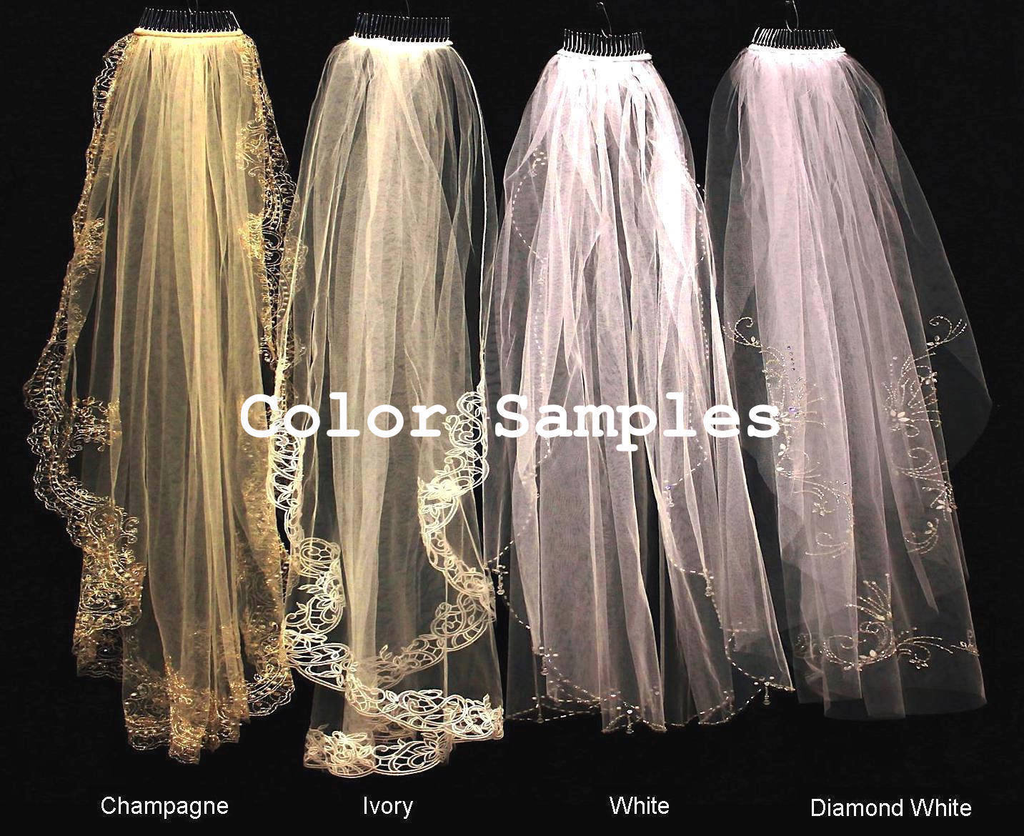 Crystal Beaded Edge Wedding Veil Wedding Veil Beaded Lace Etsy