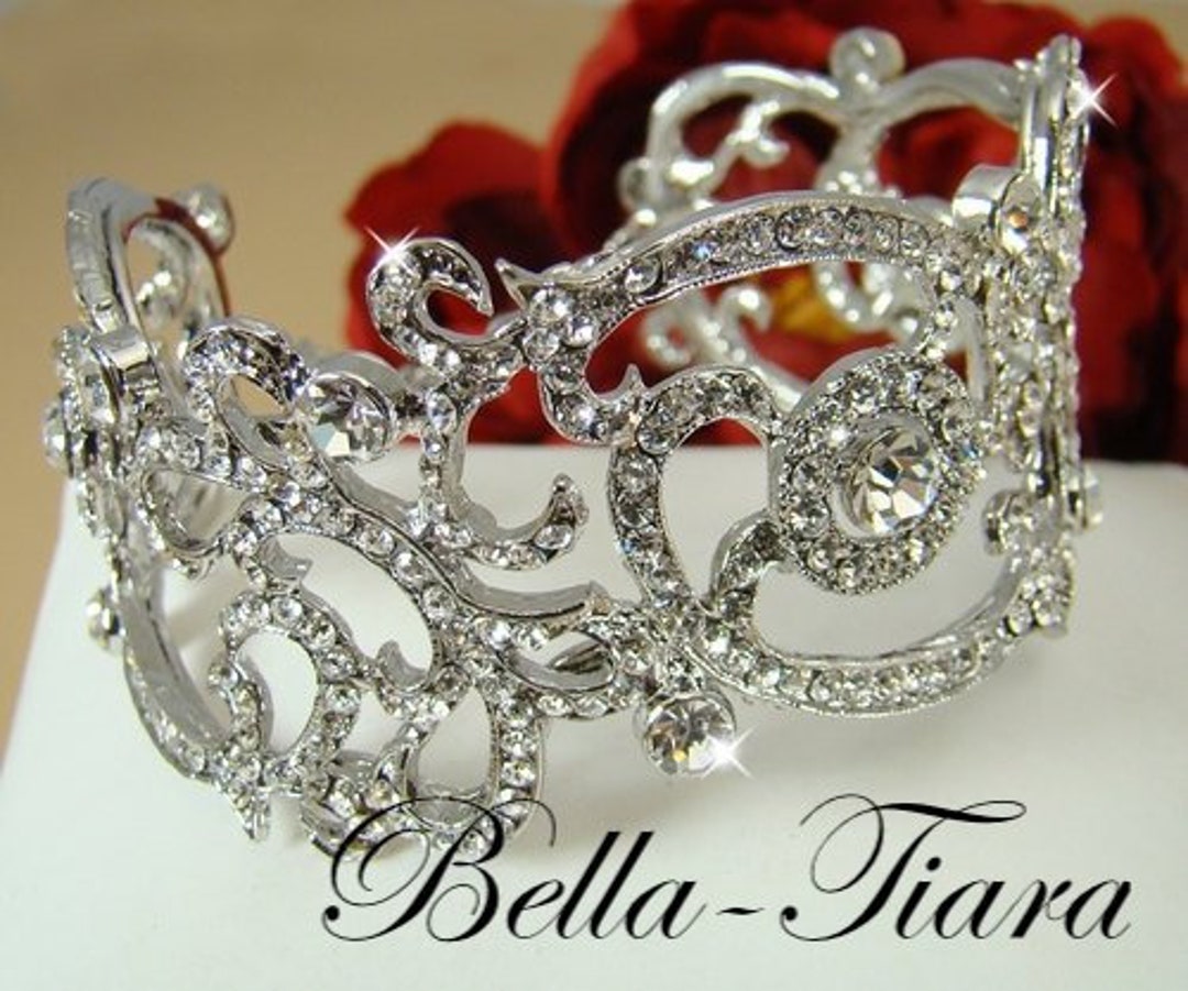 Crystal Cuff Wedding Bracelet, Bridal Cuff Bracelet, Crystal Cuff