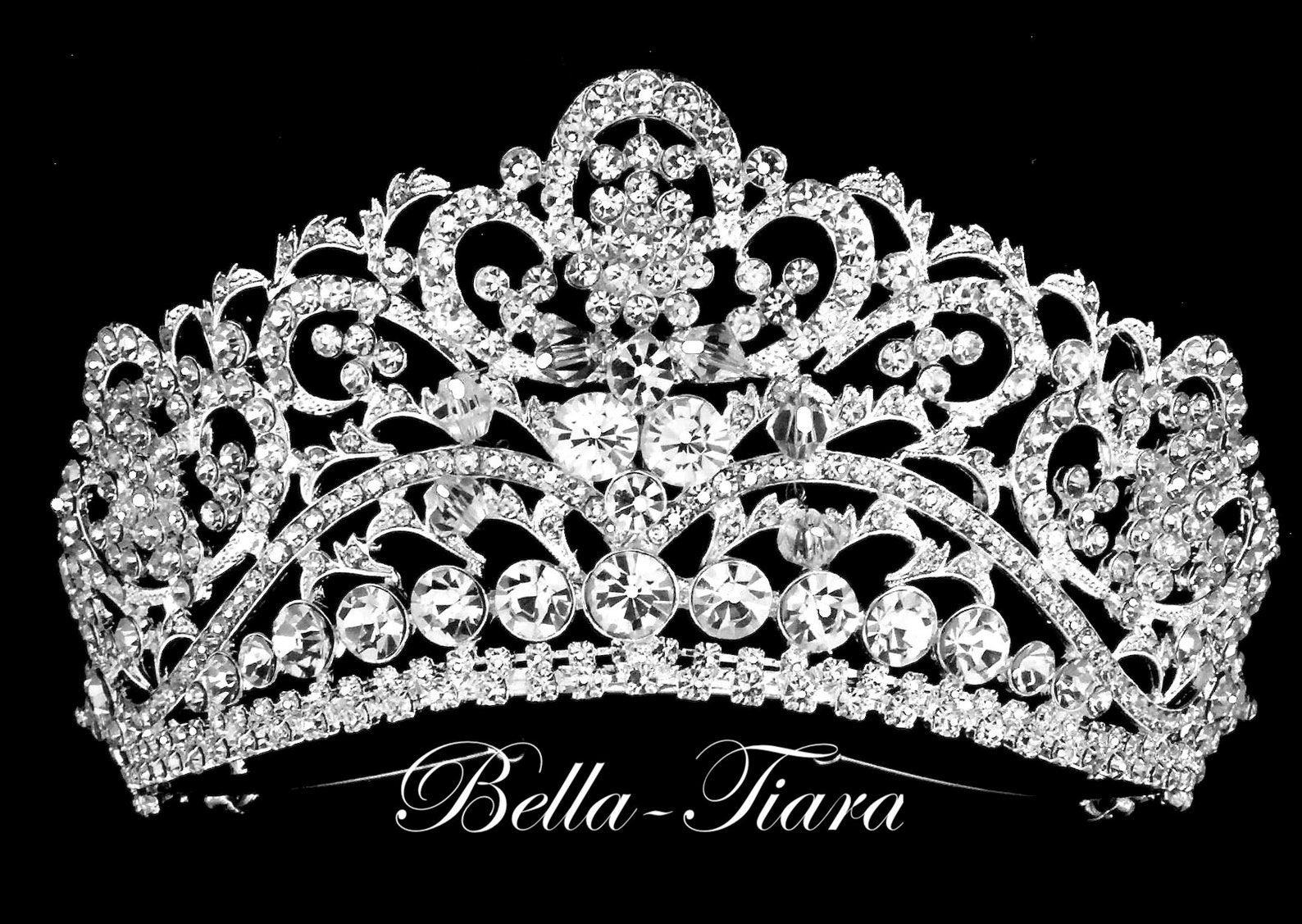 Swarovski Crystal Tiara Crystal Wedding Crown Crystal Bridal Etsy