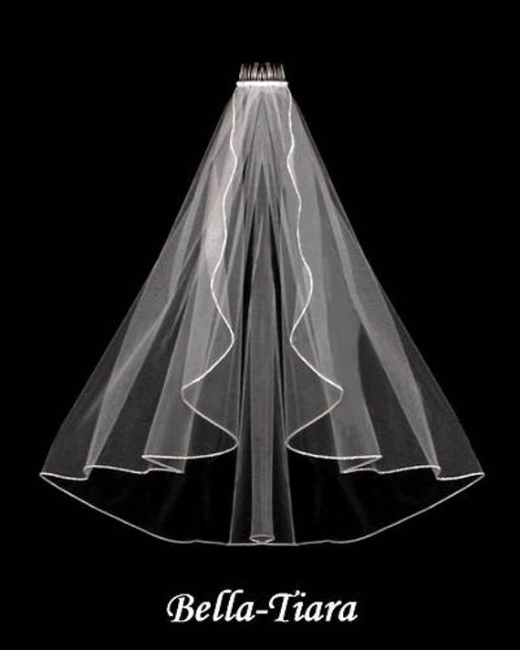 Rhinestone Edge Veil Rhinestone Edge Wedding Veil Cascading Etsy
