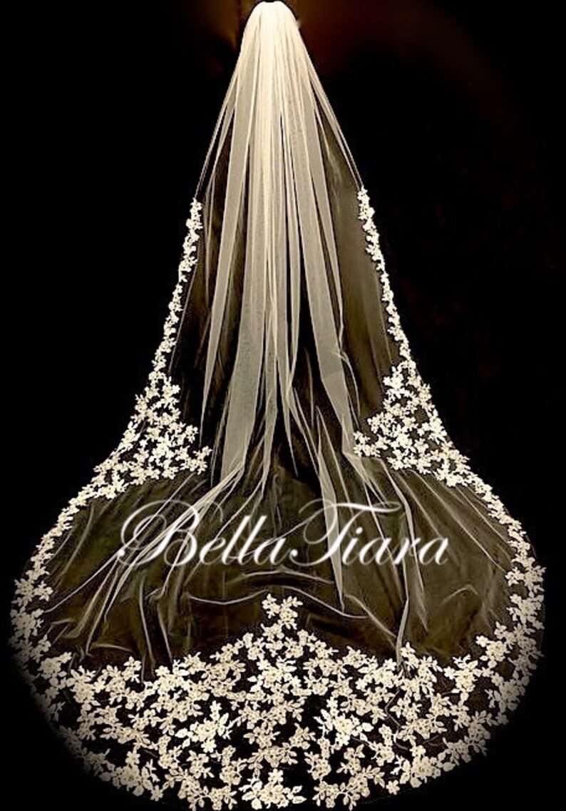 Royal cathedral wedding veil cathedral wedding veil lace Etsy