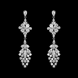 Swarovski Crystal Earrings Crystal Long Drop Earrings - Etsy