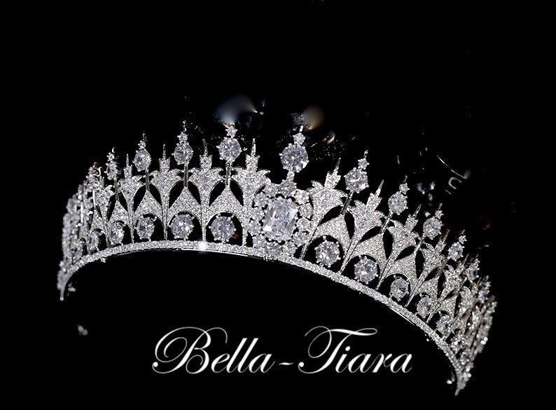 Swarovski Crystal Wedding Tiara Blue Crystal Wedding Tiara Etsy