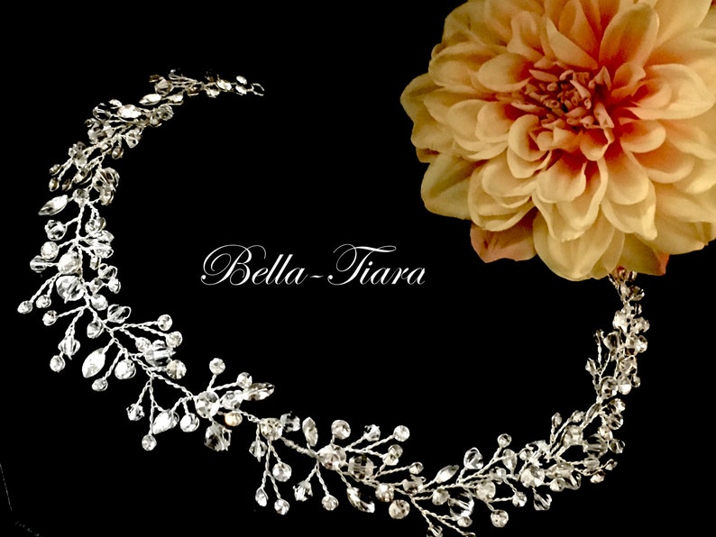 Crystal Hair Vine Wedding Crystal Headpiece Swarovski Etsy