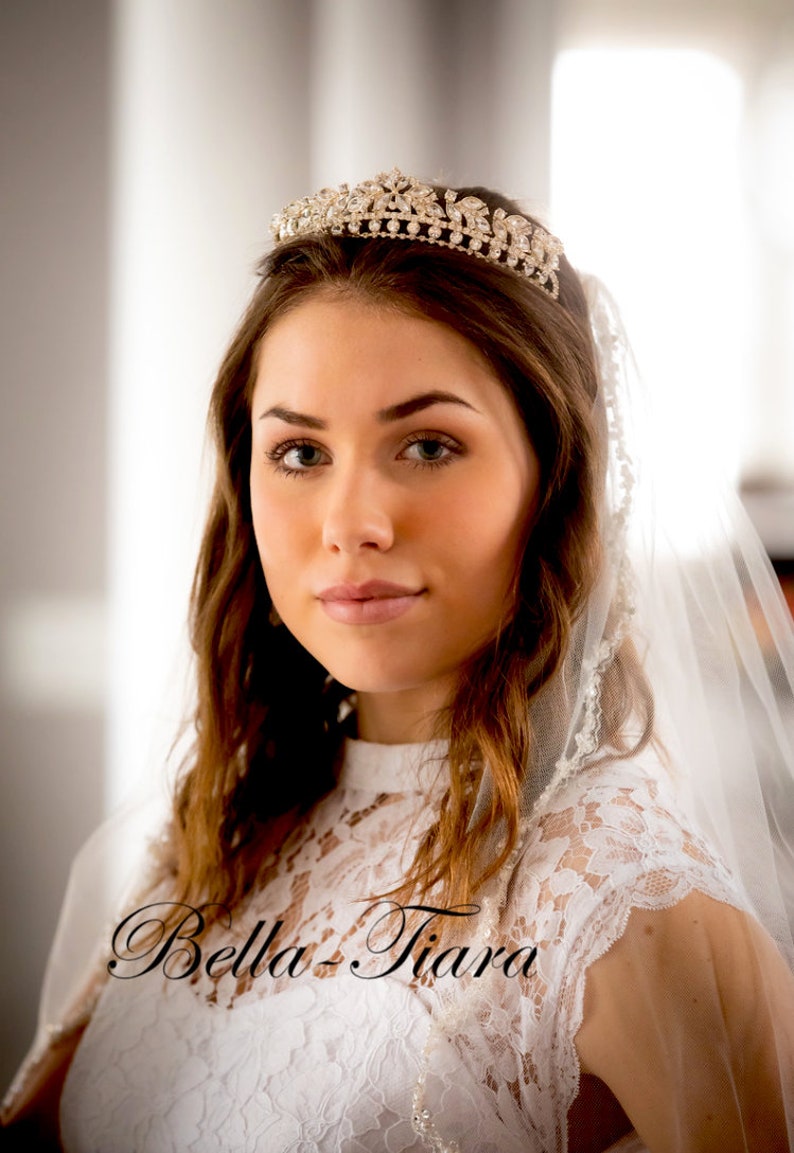 Gold Royal Crystal Wedding Tiara Gold Bridal Tiara Swarovski Etsy