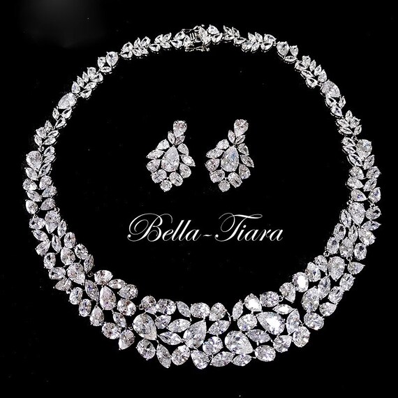 Wedding Necklace Set Swarovski Crystal Necklace Set Bridal