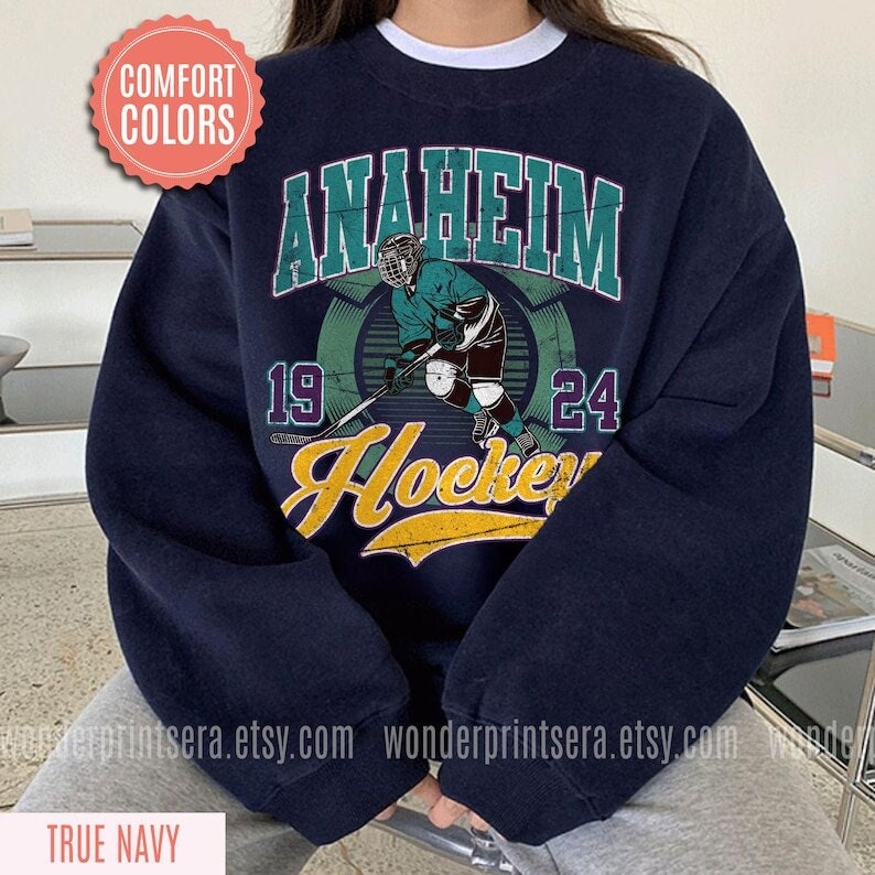 Vintage 90s Anaheim Mighty Ducks Shirt, Crewneck Anaheim Ducks ...