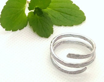 Aluminum thumb rings for women. Contemporary aluminium jewelry. Gift for her