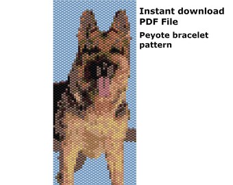 Delica bracelet pattern. Dog bead pattern. Peyote beading pattern. Peyote bracelet. Beadwork pattern