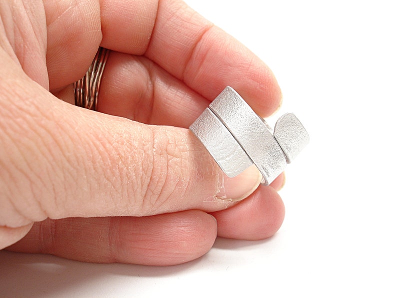 Aluminum ring Wide band ring Womens statement ring Aluminium ring Contemporary jewelry Aluminium jewelry