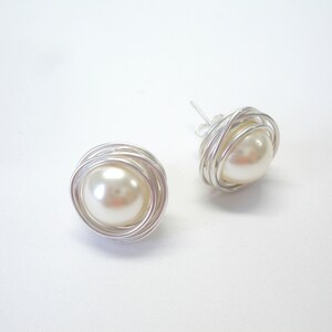 Bridesmaid gift. Stud sterling silver earrings for bridesmades. Crystal jewelry.