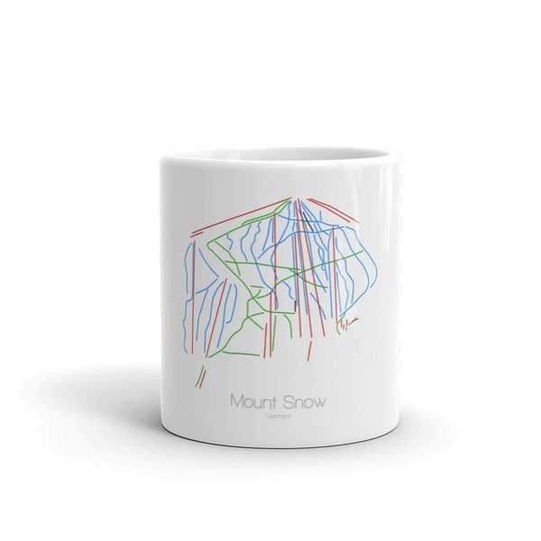 Mount Snow Coffee Mug | Ski Coffee Mug | Mount Snow Vermont | Ski Gift | Ski Kitchen | Snowboard